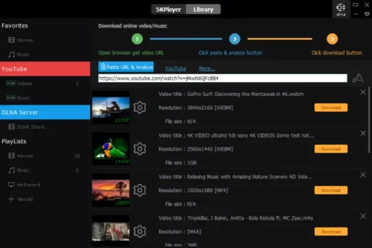 تحميل برنامج مشغل ميديا 5KPlayer لتشغيل الفيديوهات والصوت للكمبيوتر اخر اصدار مجانا كامل مجانا
