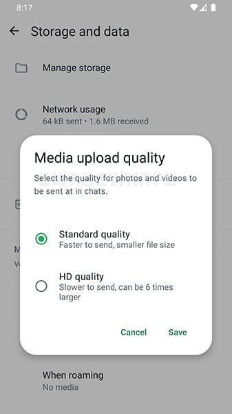 ميزة جديدة على WhatsApp: إمكانية إرسال الصور والفيديو بجودة HD