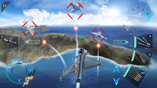 تحميل لعبة Sky Fighters 3D مهكرة للاندرويد والايفون 2024 اخر اصدار مجانا