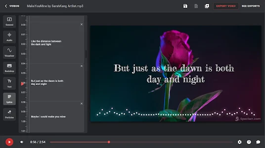 تحميل تطبيق Specterr Apk لتحويل الموسيقى إلى فيديو 2024 للاندرويد والايفون مجانا
