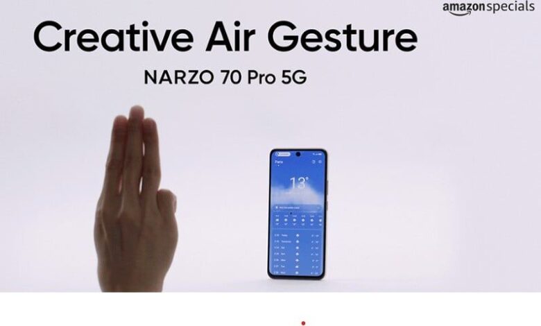 إطلاق هاتف Realme Narzo 70 Pro 5G مع دعم لأكثر من عشر إيماءات هوائية