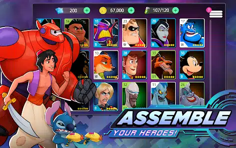 تحميل لعبة Disney Heroes: Battle Mode للاندرويد والايفون 2024 اخر اصدار مجانا
