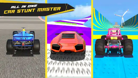 تحميل لعبة GT Car Stunts 3D مهكرة للاندرويد والايفون 2024 اخر اصدار مجانا