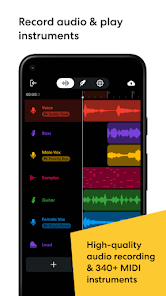 تحميل تطبيق Bandlab Apk مهكر 2024 استوديو تسجيل الموسيقى للاندرويد والايفون اخر اصدار مجانا