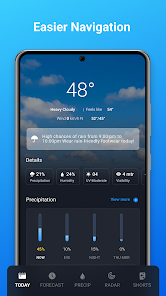 تحميل برنامج الطقس 1Weather App للاندرويد والايفون 2024 اخر اصدار مجانا