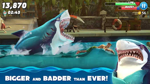 تحميل لعبة Hungry Shark World مهكرة للاندرويد والايفون 2024 اخر اصدار مجانا